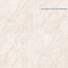 Porcelanato Marmorizado Polido Borda Reta Interno 90x90cm Beige Lux Biancogres