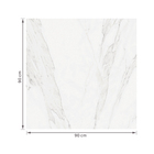 Porcelanato Marmorizado Polido 90x90cm Interno Borda Reta Marmo Calacata Incesa