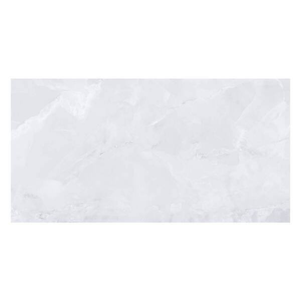 Porcelanato Marmorizado Polido Borda Reta Interno 94x184cm P98700 Branco Embramaco