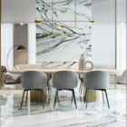 Porcelanato Marmorizado Polido Borda Reta Interno 94x184cm P98702 Branco Embramaco