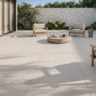 Porcelanato Pedra  Borda Reta Internas e Externas com Cobertura 80x80cm Cinza Incesa