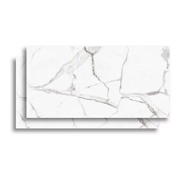 Porcelanato Polido 61x120cm Caixa 2,20m² Damme Calacata Retif