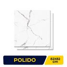 Porcelanato Polido 82x82cm Caixa 2,02m² Damme Calacata Retifi