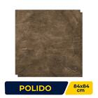 Porcelanato Polido 84x84cm Caixa 2,80m² Delta Pulpis Castanho