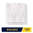 Porcelanato Polido 90x90cm Caixa 1,60m² Roca Ligth Marble Whi