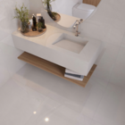 Porcelanato Cimentício Polido Borda Reta Interno 90x90cm Khali Off White Eliane