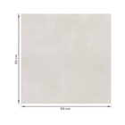 Porcelanato Cimentício Polido Borda Reta Interno 90x90cm Munari Branco Eliane