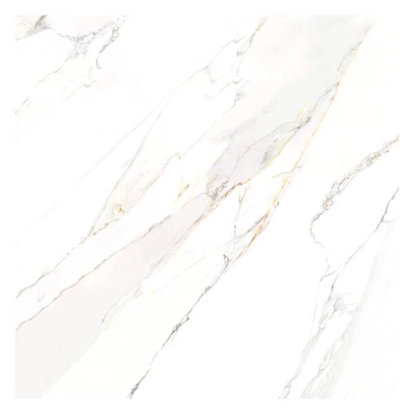 Porcelanato Marmorizado Polido Borda Reta Interno 94,5x94,5cm Ícaro Cerbras