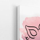 Porco Animal Rosa Aquarela Infantil Quadro Canvas 100x70cm