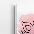 Porco Animal Rosa Aquarela Infantil Quadro Canvas 120x80cm