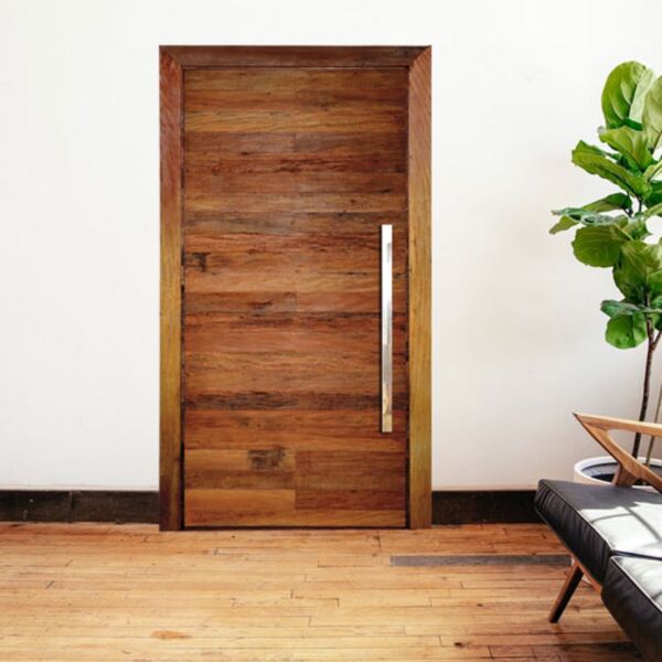 Porta  De Abrir 210x100cm Com Batente Madeira Maciça Tauri