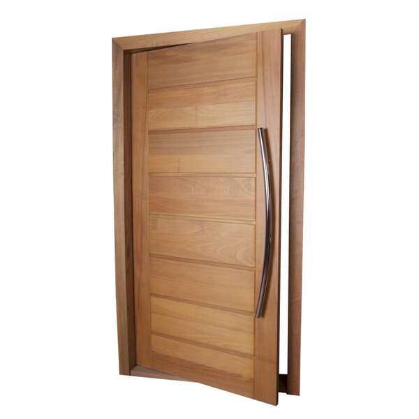 Porta  Em Madeira Maciã§a Tauari Mapaf 70cm X 210cm