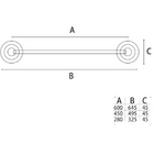 Porta  Toalha  Bridi 600mm