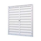 Porta Abrigo 60x80x3cm Alumínio Branco 2 Folhas De Abrir (gir