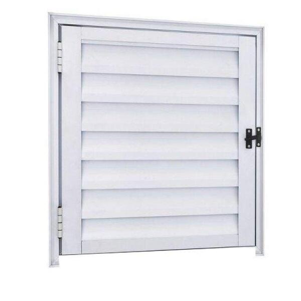 Porta Abrigo Alçapão Alumínio Branco 60x60 - Linha 25