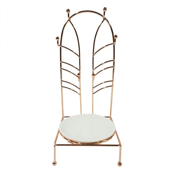 Porta Acessorios De Metal Com Suporte Em Ceramica