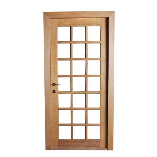Porta Ad Com Vidro Em Madeira Maciça Tauari Mapaf 72cm X 210cm