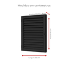 Porta Alçapão Laminada 60cmx80cm Em Alumínio Preto – Vitrolar