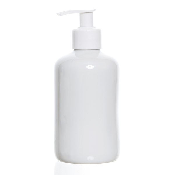 Porta Álcool-gel Sabonete Líquido Porcelana Branca