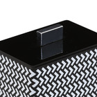 Porta Algodão Branco e Preto em Acrílico Mono Chrome 3 Sensea