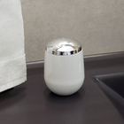 Porta Algodão Branco em Plástico Cromo Belly OU