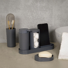 Porta Algodão Cilíndrico Cinza Chumbo Serene Coza