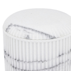 Porta Algodão Cilíndrico Resina Branca Banheiro Oikos