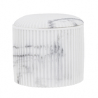 Porta Algodão Cilíndrico Resina Branca Banheiro Oikos