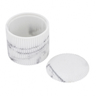 Porta Algodão Cilíndrico Resina Branca Banheiro Oikos