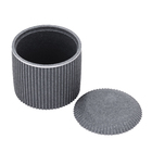 Porta Algodão Cilíndrico Resina Cinza Banheiro Oikos