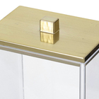 Porta Algodão Clarity Dourado Interdesign