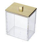 Porta Algodão Clarity Dourado Interdesign