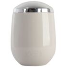 Porta Algodão Com Suporte Cromado Fixação Ventosa - Bege