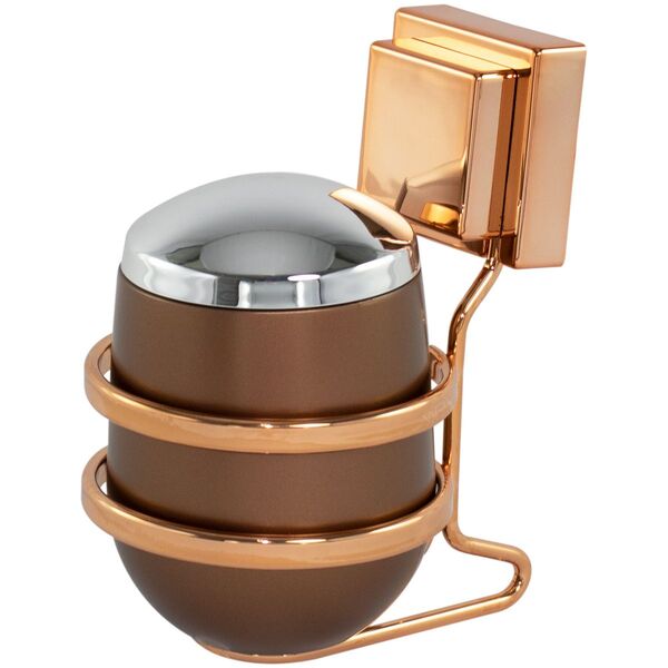 Porta Algodão Com Suporte Rose Gold  Fixação Ventosa - Cobre