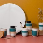 Porta Algodão com Tampa Listras Bambu Osaka Yoi