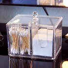 Porta Algodão Cotonete Acrílico C/ Divisória 09