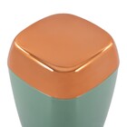 Porta Algodão Cotonete De Bancada Rosé Gold - Verde Claro