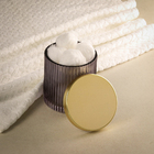 Porta Algodão de Bancada para Banheiro Vidro Fumê Gatsby Sensea