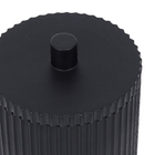 Porta Algodão de Bancada para Banheiro Resina Preto Glamour Sensea