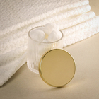 Porta Algodão de Bancada para Banheiro Vidro Transparente Gatsby Sensea