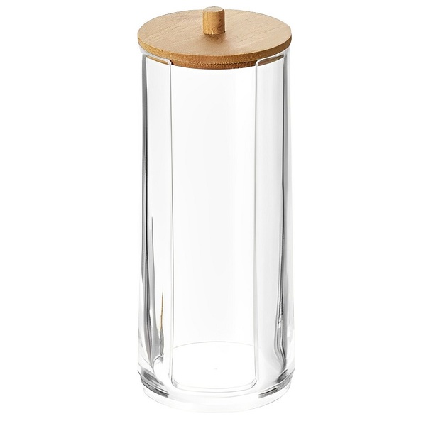 Porta Algodão Disco - Redondo Organizador Transparente C- Tam