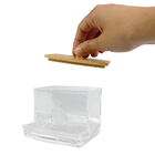 Porta Algodão E Cotonete Acrilico Transparente Com Tampa De B