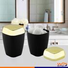 Porta Algodão E Cotonete Bancada Banheiro Dourado Luxo - Pret