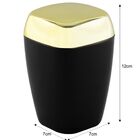 Porta Algodão E Cotonete Bancada Banheiro Dourado Luxo - Pret