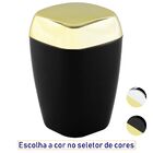 Porta Algodão E Cotonete Bancada Banheiro Dourado Luxo - Pret