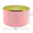 Porta Algodão Groove De Bancada Banheiro Lavabo - Rosa Claro