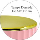 Porta Algodão Groove De Bancada Banheiro Lavabo - Rosa Claro