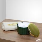 Porta Algodão Groove De Bancada Banheiro Lavabo - Verde Escuro