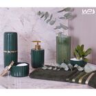 Porta Algodão Groove De Bancada Banheiro Lavabo - Verde Escuro