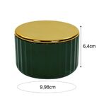 Porta Algodão Groove De Bancada Banheiro Lavabo - Verde Escuro